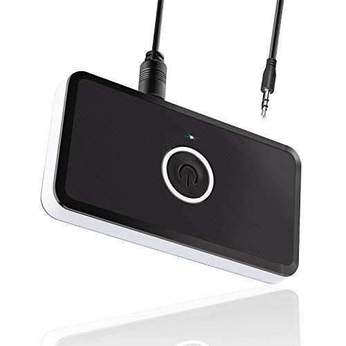 Transmisor Bluetooth,Emisor Bluetooth,Adaptador 2 en 1 para TV,PC,Estéreo de Automóvil Audio Música Baja Latencia en Modo RX TX (Negro)