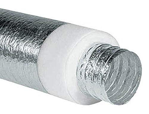 Tubo flexible de aluminio aislado de aire caliente y frío VMC, 10 metros, varios diámetros