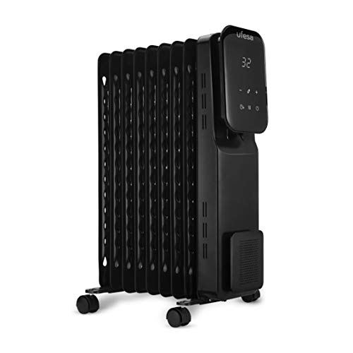 Ufesa RD2000D - Radiador de Aceite Portátil 2000W, con Pantalla Digital Táctil, Temporizador de 24h, 9 elementos tipo Convector, Temperatura Regulable de 3 Niveles, Sistema Seguridad Antivuelco Ufesa RD2000D - Radiador de Aceite Portátil 2000W, con Pantalla Digital Táctil, Temporizador de 24h, 9 elementos tipo Convector, Temperatura Regulable de 3 Niveles, Sistema Seguridad Antivuelco