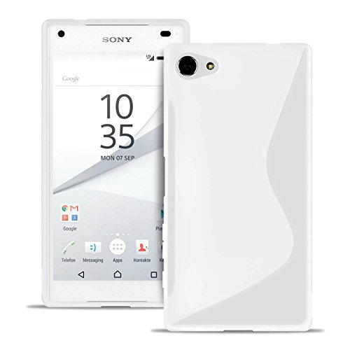 United Case Estuche S-Line para Sony Xperia Z5 Compact En Blanco | Bolsa De Color Liso |