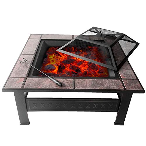 VEDKYY Brasero Exterior Jardin Leña Hierro Fundido Metal Barbacoa Carbon con Parrilla Tapa Patas De Mesa Terraza, Hoguera Recipiente para Fuego Grande, Fire Pit Vintage De Obra 3 En 1 Interior Patio VEDKYY Brasero Exterior Jardin Leña Hierro Fundido Metal Barbacoa Carbon con Parrilla Tapa Patas De Mesa Terraza, Hoguera Recipiente para Fuego Grande, Fire Pit Vintage De Obra 3 En 1 Interior Patio