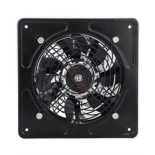 Ventilador de Escape de 15 cm para Montar en la Pared, ventilación súper silenciosa con Motor de Cobre para el hogar, baño, Cocina, Garaje, ventilación de Aire (Black)