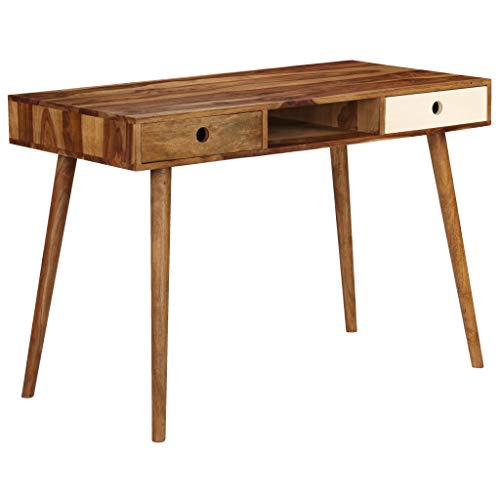 vidaXL Escritorio de Madera Maciza de Sheesham 110x55x76cm Decoración Oficina vidaXL Escritorio de Madera Maciza de Sheesham 110x55x76cm Decoración Oficina