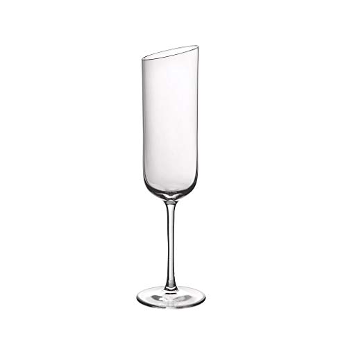 Villeroy & Boch 11-3653-8130 NewMoon Set 4 Piezas, Elegantes y ContemporaneasCopas de champán, Apto para lavavajillas, Cristal, Transparente
