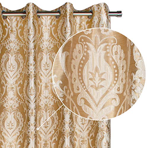 Viste tu hogar Pack 2 Cortina Decorativa con Estampado Estilo Flores Árabes, Moderna y Elegante con un Diseño Único para Salón o Habitación, 2 Piezas, 145X260 CM, en Color Beige. Viste tu hogar Pack 2 Cortina Decorativa con Estampado Estilo Flores Árabes, Moderna y Elegante con un Diseño Único para Salón o Habitación, 2 Piezas, 145X260 CM, en Color Beige.