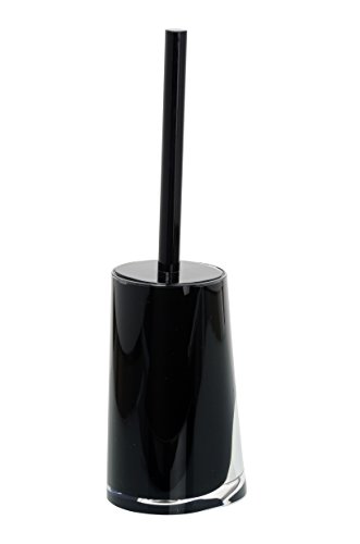 Wenko Paradise Black - Juego para el WC, de acrílico, 8.8 x 35.5 x 11.2 cm, Color Negro