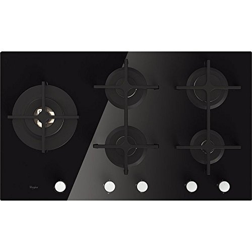 Whirlpool GOA 9523/NB Integrado Encimera de gas Negro hobs - Placa (Integrado, Encimera de gas, Vidrio, Negro, hierro fundido, 1000 W)