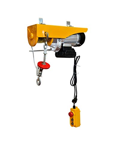 WinchPro - Polipasto Eléctrico 220V, Capacidad de 400/800Kg, Potencia del motor 1450W, Max. Altura de Elevación 12M, Construcción Robusta, Diámetro de la Cuerda de Acero 6mm WinchPro - Polipasto Eléctrico 220V, Capacidad de 400/800Kg, Potencia del motor 1450W, Max. Altura de Elevación 12M, Construcción Robusta, Diámetro de la Cuerda de Acero 6mm