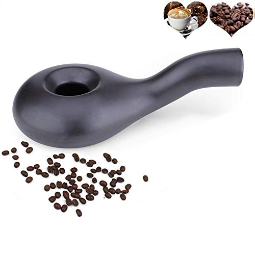 WXH Tostador de café Hecho a Mano, Tostador de café de cerámica, Estufa de Gas con Fuente de Fuego/lámpara de Queroseno - Negro