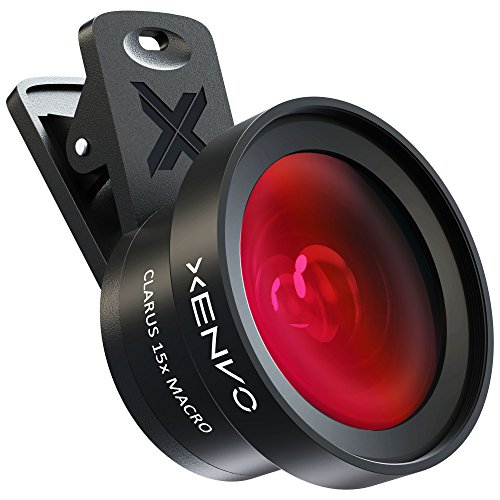 Xenvo Pro - Kit de Lentes para iPhone, Samsung, Pixel, Macro y Gran Angular con luz LED y Estuche de Viaje