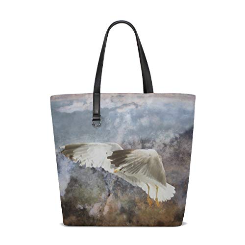 XiangHeFu Bolsos de mujer Mountain Bird Wing Bald Polyester Fabric Shoulder Bag