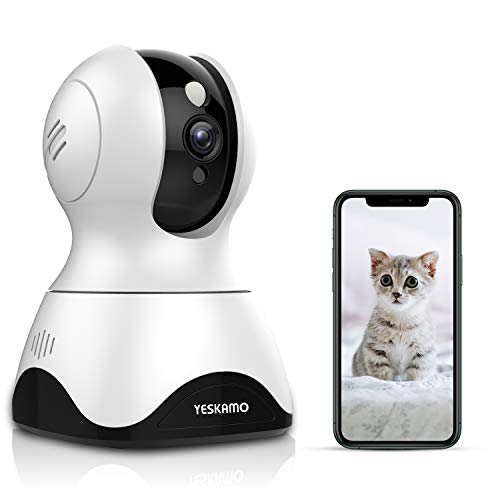 Yeskamo Cámara de Vigilancia Cámara WiFi inalámbrica 1080P, Cámara de Seguridad IP Interior, Audio Bidireccional, Detección de Movimiento, HD Visión Nocturna, Notificación de Alerta Yeskamo Cámara de Vigilancia Cámara WiFi inalámbrica 1080P, Cámara de Seguridad IP Interior, Audio Bidireccional, Detección de Movimiento, HD Visión Nocturna, Notificación de Alerta