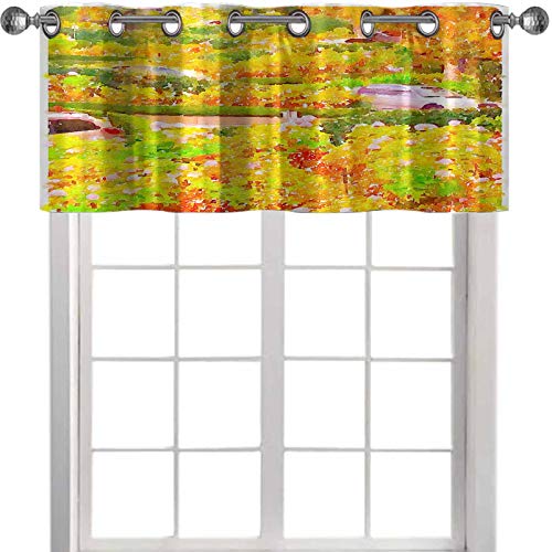 YUAZHOQI cenefas acuarela ilustración san Francisco 54" x 45,7 cm cortina cenefas para ventanas
