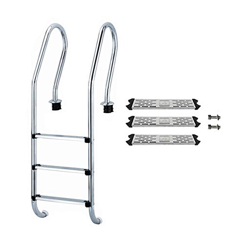 Yunhigh-uk Escalera de Piscina de Acero Inoxidable Pedal de Escalera Antideslizante de Repuesto de 3 Pasos