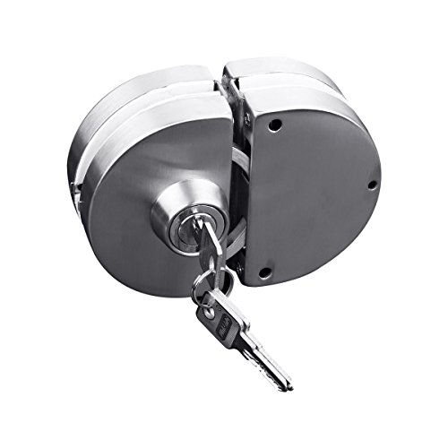 Zhi Jin Cerradura de puerta corredera de acero inoxidable con puerta de empuje para puerta de cristal de 10 a 12 mm Zhi Jin Cerradura de puerta corredera de acero inoxidable con puerta de empuje para puerta de cristal de 10 a 12 mm