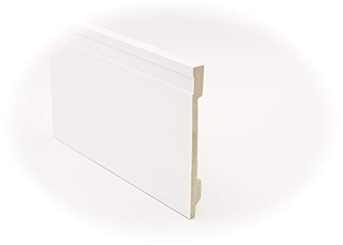 Zócalo - Rodapié Blanco de PVC hidrófugo, 15cm de alto y 220cm de largo