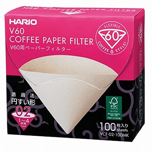 100 hojas en caja VCF-02-100 mK 1-4 tazas Hario V60 para el filtro de papel M (jap?n importaci?n) 100 hojas en caja VCF-02-100 mK 1-4 tazas Hario V60 para el filtro de papel M (jap?n importaci?n)