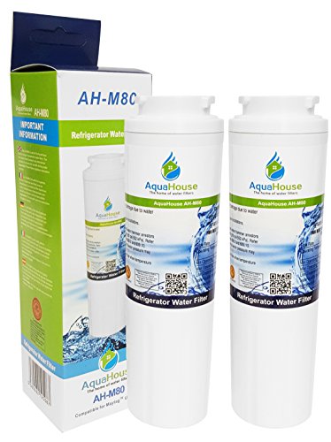 2x AquaHouse AH-M80 filtro de agua compatible para Maytag UKF8001, UKF8001AXX, PuriClean II PUR, Amana, Almirante, KitchenAid, Kenmore, filtro de refrigerador