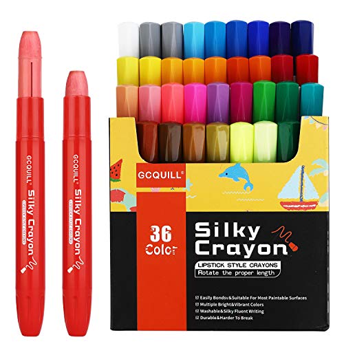 36 colores girando lápices sedosos, lápices de colores lavables no tóxicos para colorear de los niños, pintura de cara y cuerpo GC-36