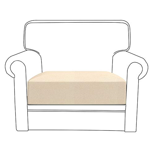 78Henstridge Funda de cojín de sofá de Tela de poliéster elástica para sofá (Beige, 1 Asiento)