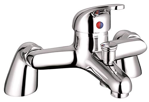 Acabado cromado ValueBaths Perth Bimando para bañera para cuarto de baño columna de ducha con grifo Micro USB incluido soporte de pared Acabado cromado ValueBaths Perth Bimando para bañera para cuarto de baño columna de ducha con grifo Micro USB incluido soporte de pared