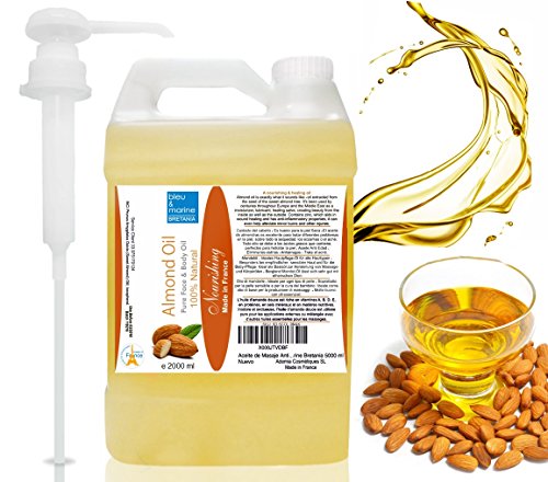 Aceite de Masaje Antiedad Nutritivo Reparador de Almendras Dulces ● El mejor Hidratante Natural ● Aceite Portador Anticelulitico Antiestrias ● Tonifica y Suaviza la Piel Seca ● 100% Puro - bleumarine Bretania 2000 ml Aceite de Masaje Antiedad Nutritivo Reparador de Almendras Dulces ● El mejor Hidratante Natural ● Aceite Portador Anticelulitico Antiestrias ● Tonifica y Suaviza la Piel Seca ● 100% Puro - bleumarine Bretania 2000 ml