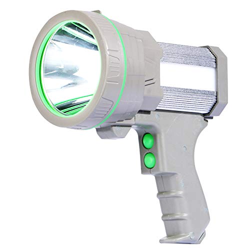 Af-Wan Linterna de mano LED recargable por USB, 6000 lm, 5 modos de iluminación, resistente al agua, para camping, dorado