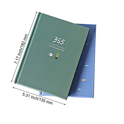 Agenda diaria 2019, A5, organizador personal para hábitos y metas, 114 hojas/228 páginas (verde claro) Agenda diaria 2019, A5, organizador personal para hábitos y metas, 114 hojas/228 páginas (verde claro)