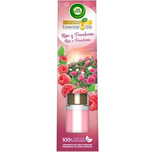 Air Wick Varitas Perfumadas - Ambientador Mikados, Esencia Para Casa con Aroma a Rosa y Frambuesa - 40 ml Air Wick Varitas Perfumadas - Ambientador Mikados, Esencia Para Casa con Aroma a Rosa y Frambuesa - 40 ml
