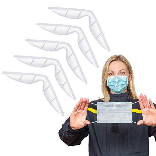 Almohadillas anti niebla nariz puente para máscara silicona autoadhesivo tira de protección suave y cómodo marco de apoyo para la nariz （ 5 piezas）