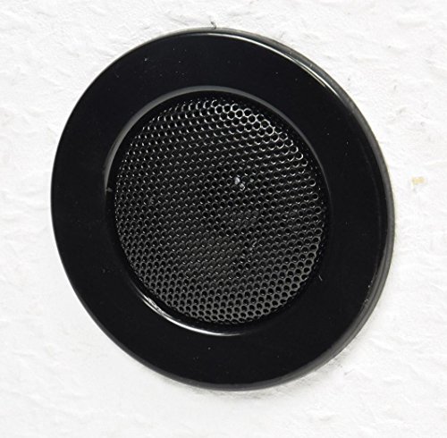 Altavoz empotrable para techo (aspecto de foco halógeno, tamaño mini, 8 cm de diámetro, 6 cm de diámetro para instalación), color negro