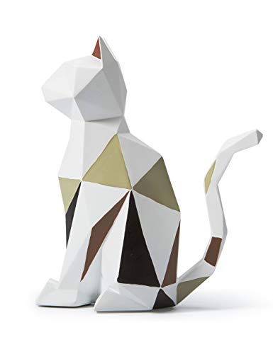 Amoy-Art Figurillas Decorativas Gato Estatuilla Animales para el Hogar Regalos Souvenirs Giftbox Resina 18.5cmH