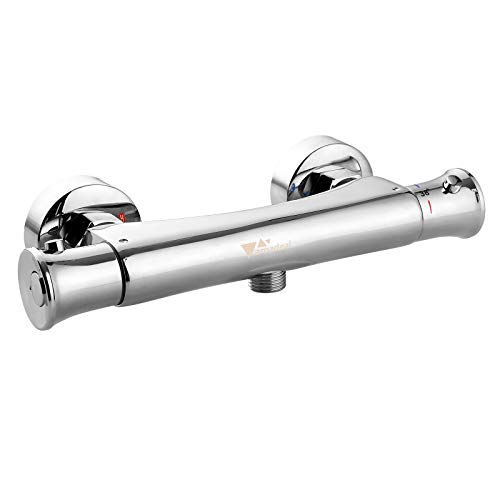 Amzdeal Grifo Termostatico Ducha, Termostato de ducha, Griferia Termostatica Ducha con el Botón de Seguridad 38 ℃, Mezclador Termostático Ducha 20-50℃, Cromado/TF-06 Amzdeal Grifo Termostatico Ducha, Termostato de ducha, Griferia Termostatica Ducha con el Botón de Seguridad 38 ℃, Mezclador Termostático Ducha 20-50℃, Cromado/TF-06