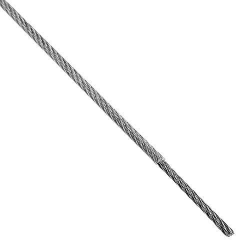 BeMatik - Cable de Acero Inoxidable de 1,5 mm. Bobina de 25 m. Recubierto de plástico Transparente