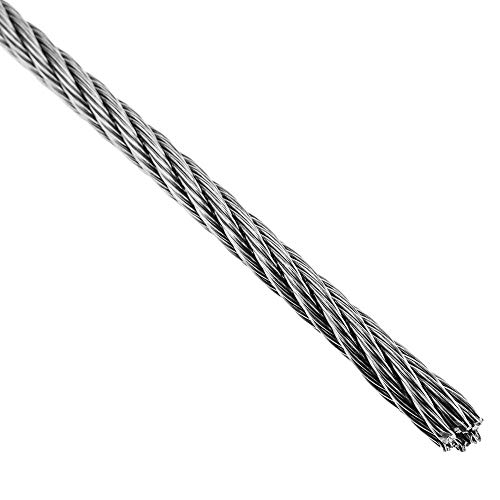 BeMatik - Cable de Acero Inoxidable de 4,0 mm en Bobina de 25 m