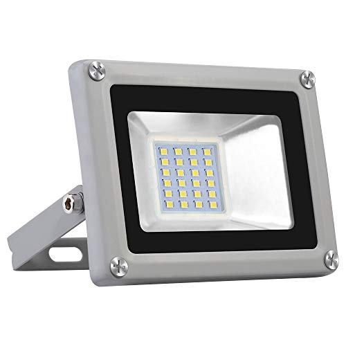 Blivrig foco led exterior 20W, LED Foco Exterior, alto Brillo Proyector Led IP66 Impermeable 6000K Blanco Frío Led Foco Exterior para Patio, Camino, Jardín, Almacén (Blanco frio, 20W)