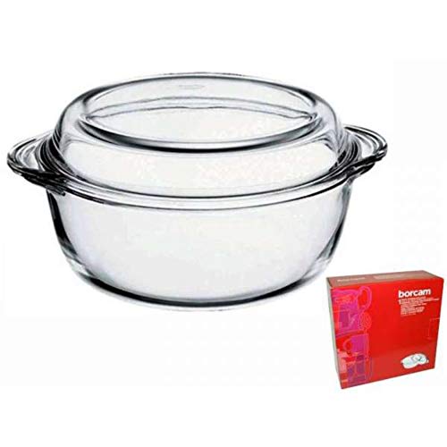 Borcam, 59023, Juego DE 2 Piezas Cacerola con Tapa para Usar en el Horno para Diferentes Platos, Volumen: 1,45 l Borcam, 59023, Juego DE 2 Piezas Cacerola con Tapa para Usar en el Horno para Diferentes Platos, Volumen: 1,45 l
