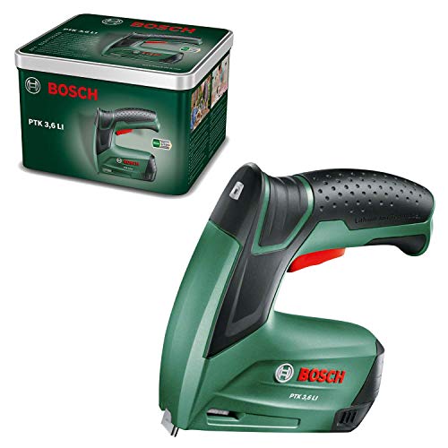 Bosch DIY Tools Bosch 0603968200 - Grapadora PTK 3,6 LI (batería integrada, 3,6 V, 30 pulsaciones/min, en caja metálica), multicolor