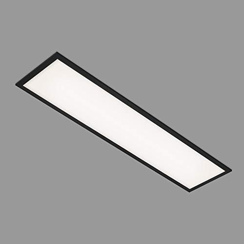 Briloner Leuchten - Panel LED, lámpara de techo LED, plafón de 22 vatios, 2200 lúmenes, 4000 Kelvin, blanco-negro, 1000x250x60 mm