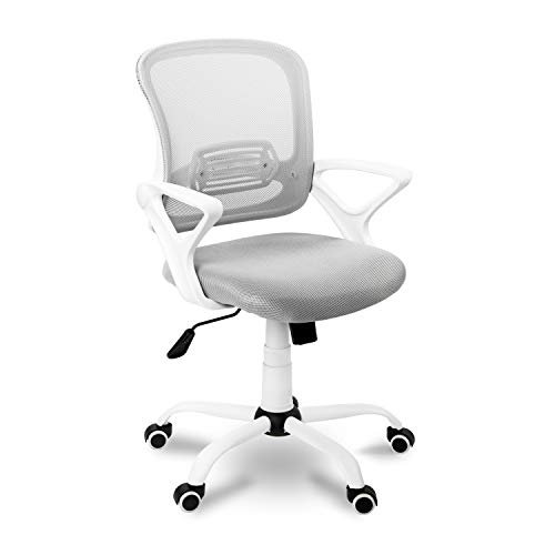 Brisa, Silla Giratoria de Oficina, Despacho o Escritorio, Acabado en Gris Claro, Medidas: 60 cm (Ancho) x 60 cm (Fondo) x 93-101 cm (Alto) Brisa, Silla Giratoria de Oficina, Despacho o Escritorio, Acabado en Gris Claro, Medidas: 60 cm (Ancho) x 60 cm (Fondo) x 93-101 cm (Alto)