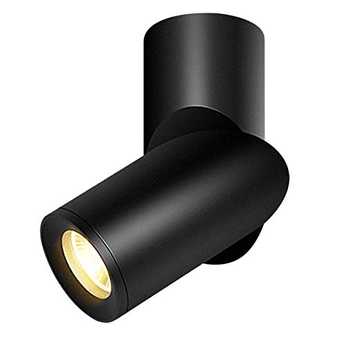 Budbuddy 12W Focos de techo / Foco LED / lámpara de focos / Luz de techo led / Foco LED para techo / lámpara de techo LED regulable(Negro / blanco cálido)