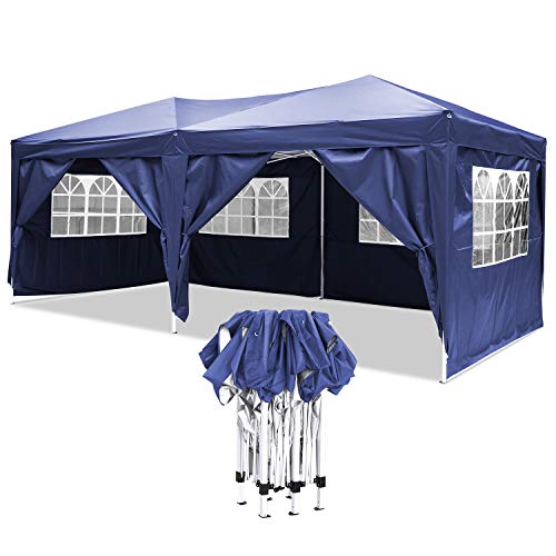 Bunao Carpa con Paredes 3x6 m | Plegable, Impermeable, con Protección Solar, Ideal para Fiestas en el Jardín | Gazebo, Cenador, Pabellón, Tienda Fiestas | Persona 10-12 (Typ14)