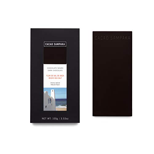 Cacao Sampaka - Tableta de Chocolate Negro con Flor de sal de Ibiza - 1 x 100gr