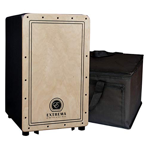 Cajon Flamenco Avanzado Extrema Percusión con Funda. Caja Flamenca para Adultos