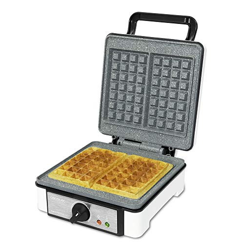 Cecotec Fun Gofrestone Double - Gofrera Revestimiento Antiadherente RockStone, Termostato Regulable, Gofres Gran Formato, 1200 W Cecotec Fun Gofrestone Double - Gofrera Revestimiento Antiadherente RockStone, Termostato Regulable, Gofres Gran Formato, 1200 W
