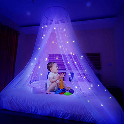 Ciaoed Mosquitera con estrellas luminosas Estrellas Cúpula con dosel de cama luminosa Cúpula antimosquitos La cubierta con dosel se adapta a la cama de bebés, niños, niñas o adultos Ciaoed Mosquitera con estrellas luminosas Estrellas Cúpula con dosel de cama luminosa Cúpula antimosquitos La cubierta con dosel se adapta a la cama de bebés, niños, niñas o adultos