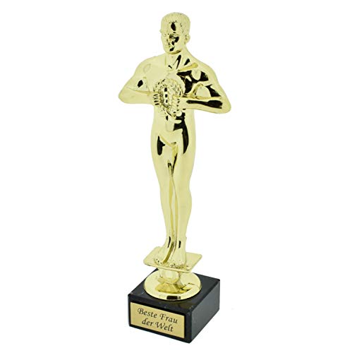 Creofant - Figura de victoria sobre base de mármol con grabado · Trofeo mejor mujer del mundo · trofeo como regalo y trofeo · Figura de premio · Regalos para mujeres · El mejor regalo para mujeres