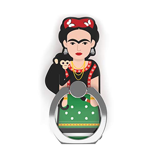 Designer Souvenirs - Anillo Soporte para Móvil y Tablets de Diseño Frida Kahlo | Agarre Universal para Teléfonos con Rotación de 180º y 360º Grados | Colección Viva la Vida