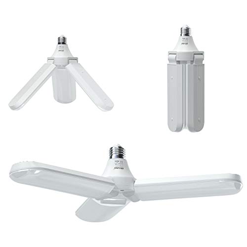 DiCUNO E27 40W luz de garaje led, 4000LM, Blanco frío 5000K, 100-220V, Plafón de garaje con lámpara triple LED ajustable, Alto brillo para garaje, taller, almacén, sótano, 1 paquete DiCUNO E27 40W luz de garaje led, 4000LM, Blanco frío 5000K, 100-220V, Plafón de garaje con lámpara triple LED ajustable, Alto brillo para garaje, taller, almacén, sótano, 1 paquete