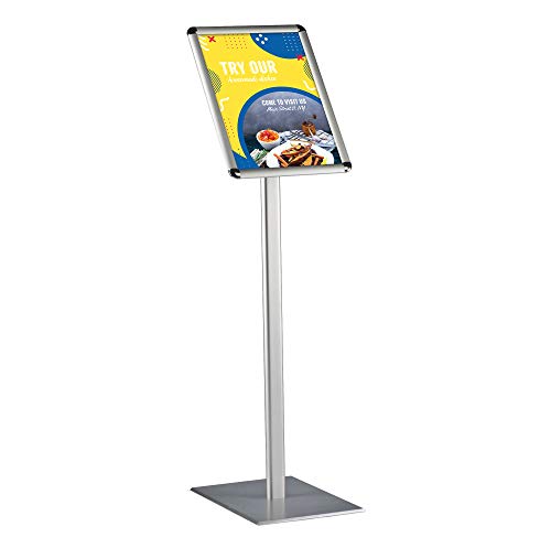 DISPLAY SALES Información soporte Fijación DIN A3 Rondo para carteles con 297 x 420 mm. Plata Premium Diseño Información soporte (1 m Altura Total). inoxidables pesado placa de aluminio DISPLAY SALES Información soporte Fijación DIN A3 Rondo para carteles con 297 x 420 mm. Plata Premium Diseño Información soporte (1 m Altura Total). inoxidables pesado placa de aluminio